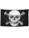 Drapeau pirate Jolly Roger pour décoration noir et blanc