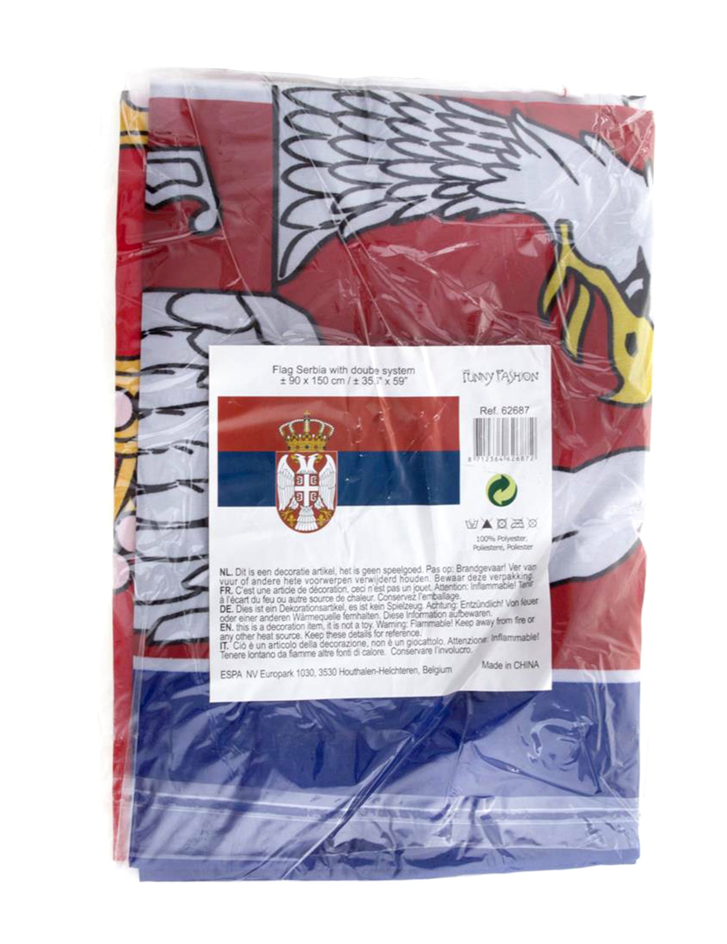 Bandera Serbia 150 x 90 cm