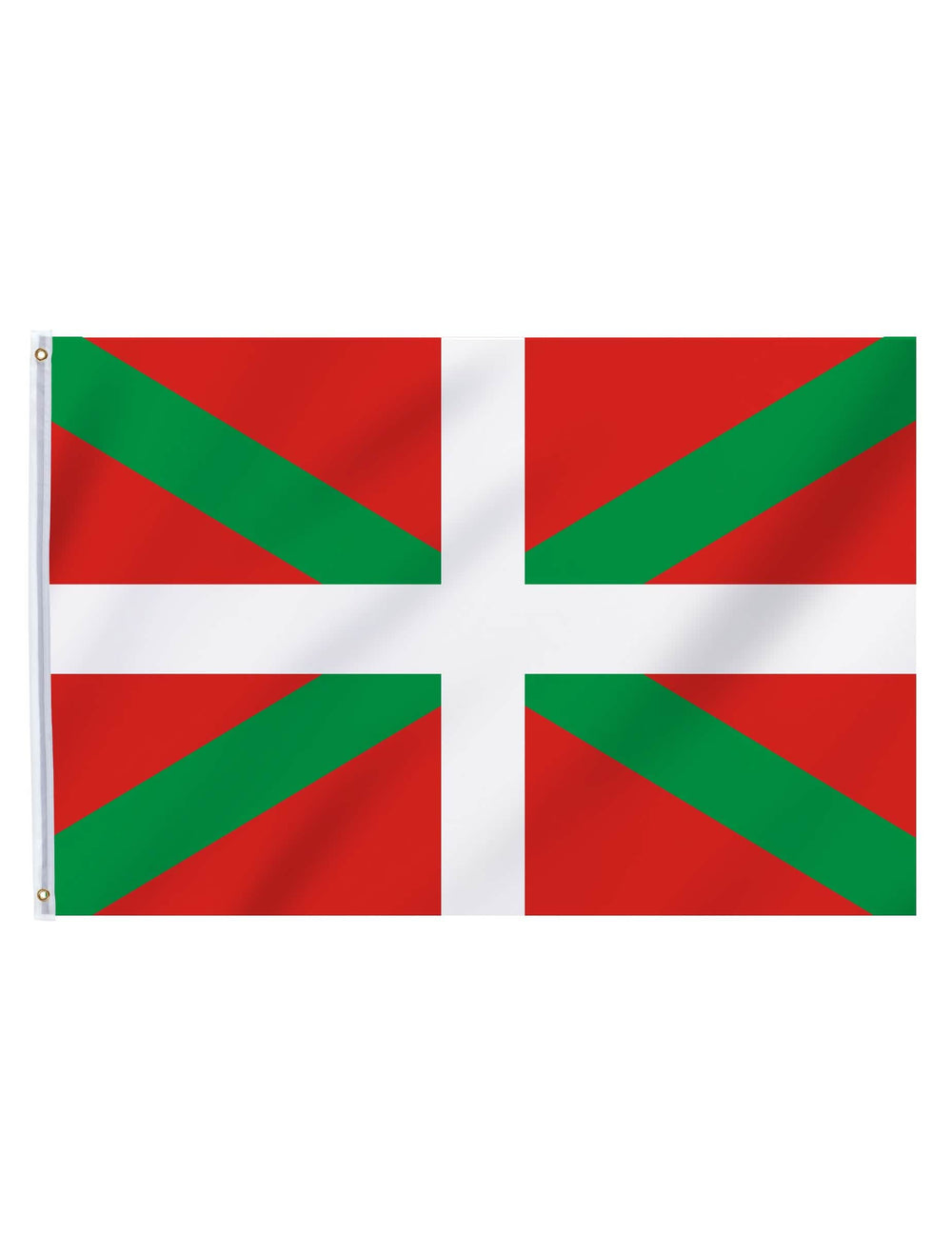 Drapeau supporter Pays Basque rouge vert et blanc