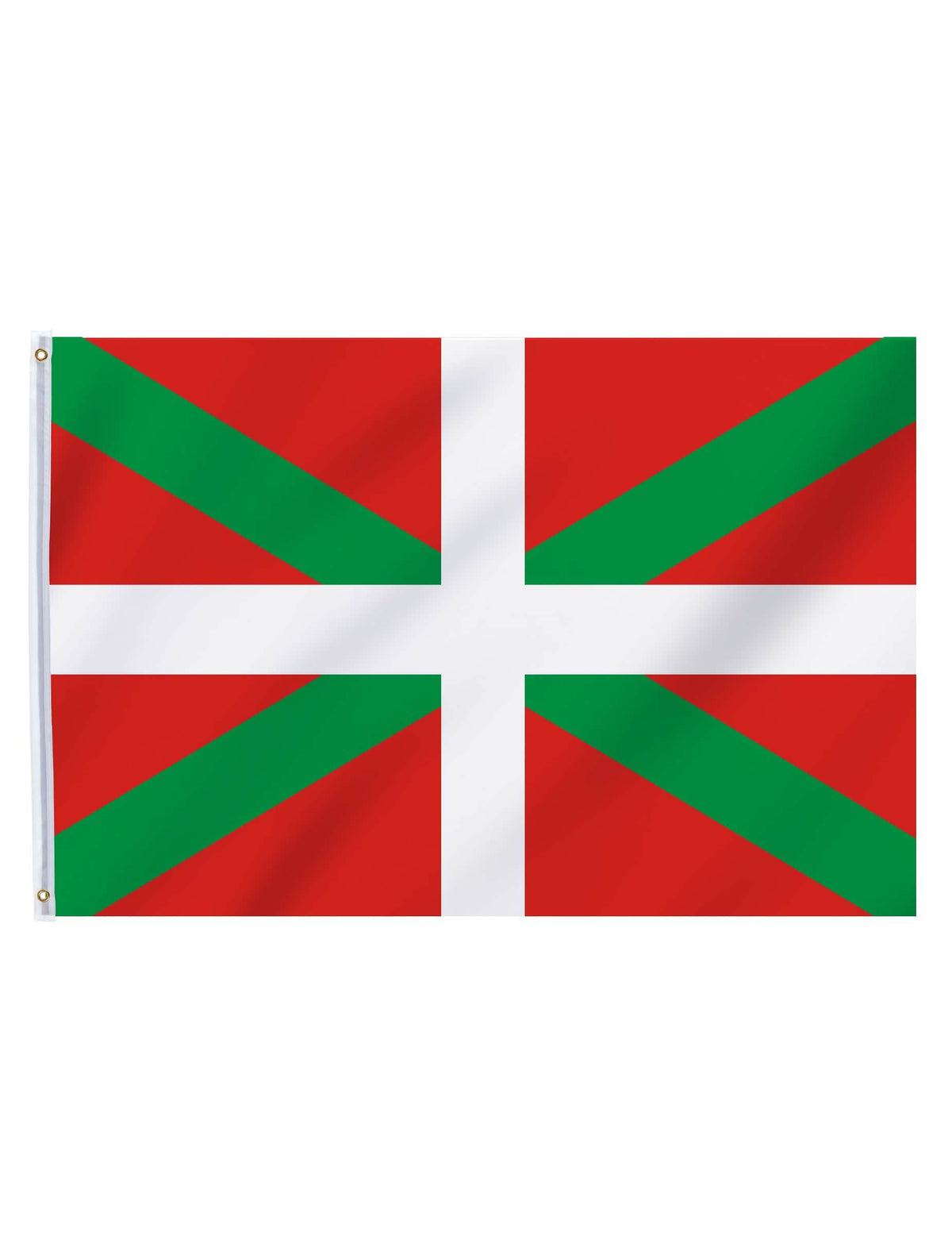 Drapeau supporter Pays Basque rouge vert et blanc