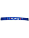 Echarpe supporter France pour adulte bleue avec texte blanc et écussons tricolores
