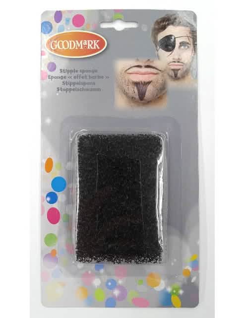 Esponja para maquillaje de barba para adulto negra alveolada