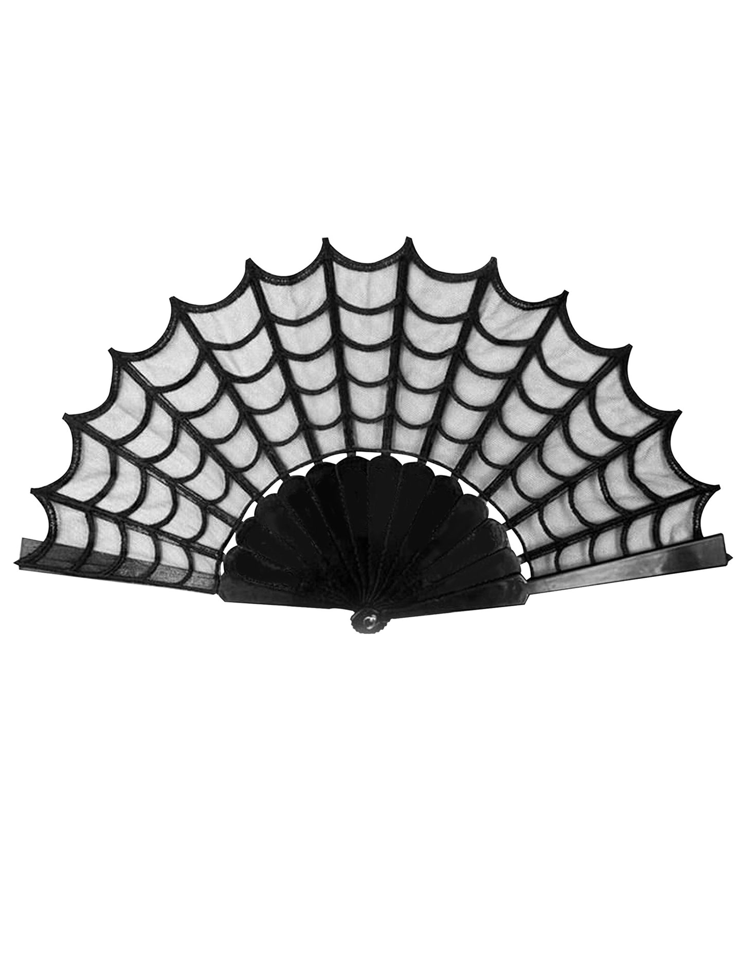 Abanico gótico de tela de araña
