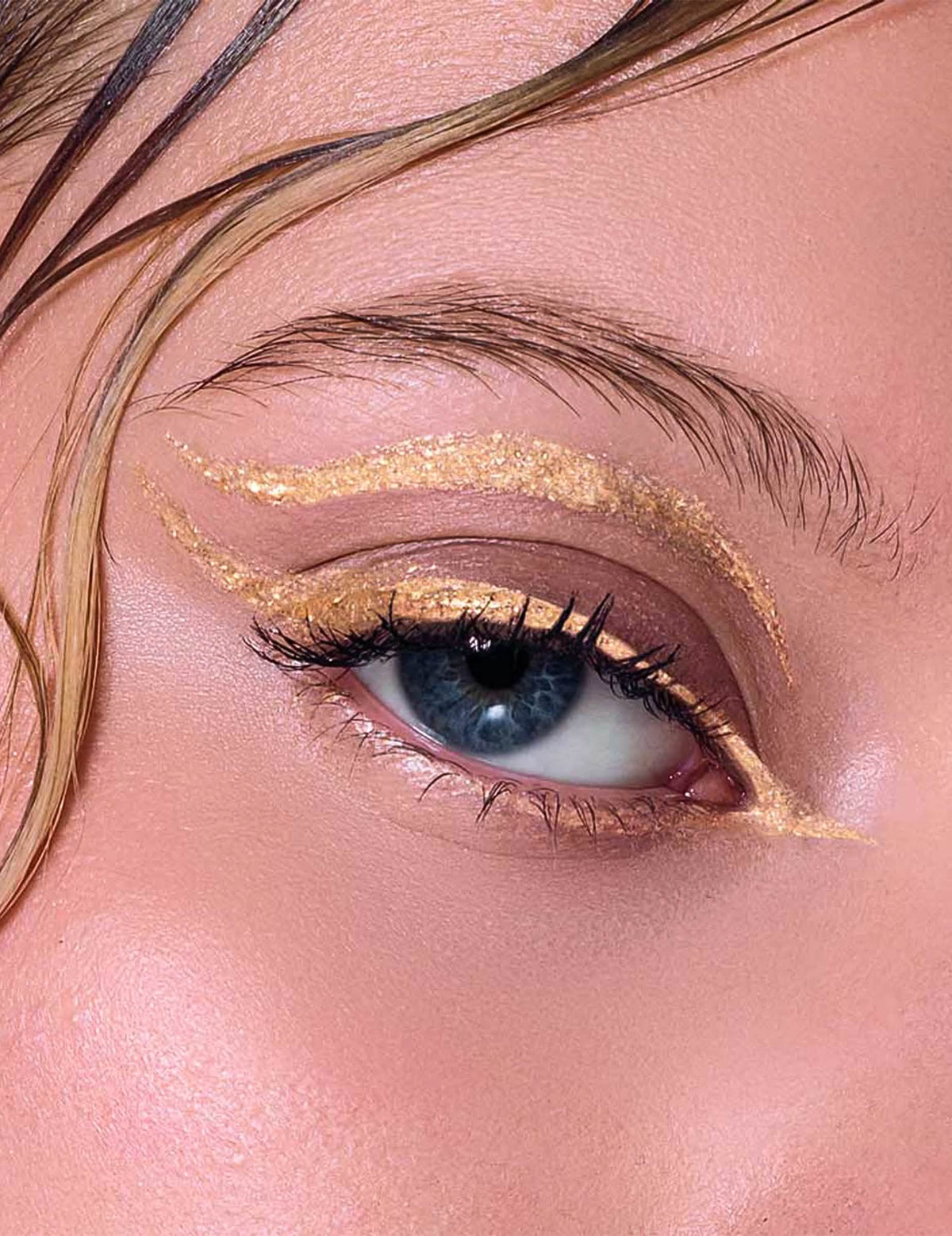 Eyeliner con purpurina oro metálico Si si la paillette™