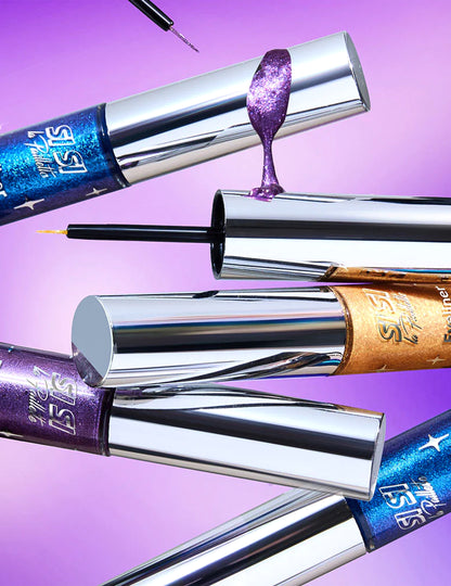 Eyeliner con purpurina oro metálico Si si la paillette™