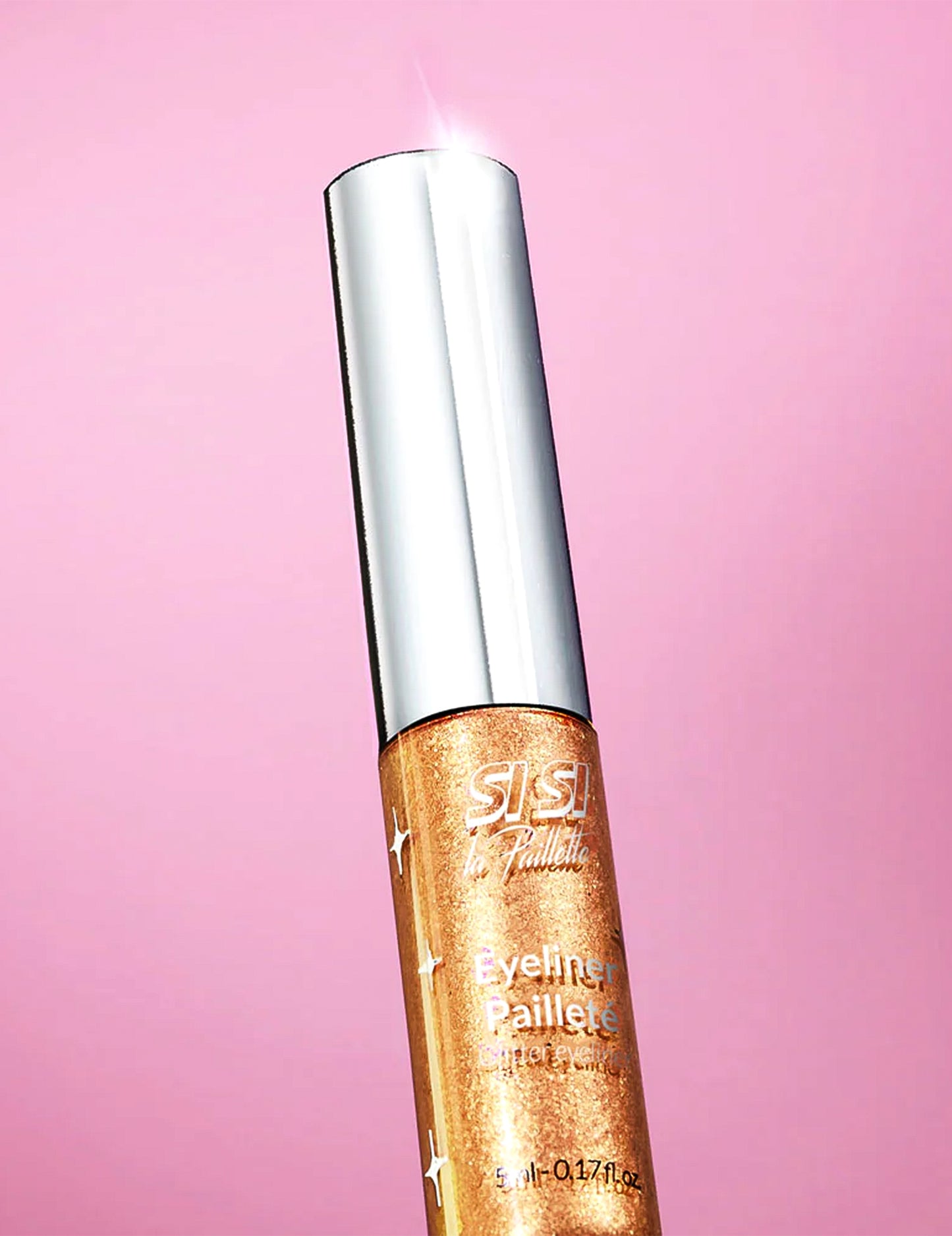 Eyeliner con purpurina oro metálico Si si la paillette™