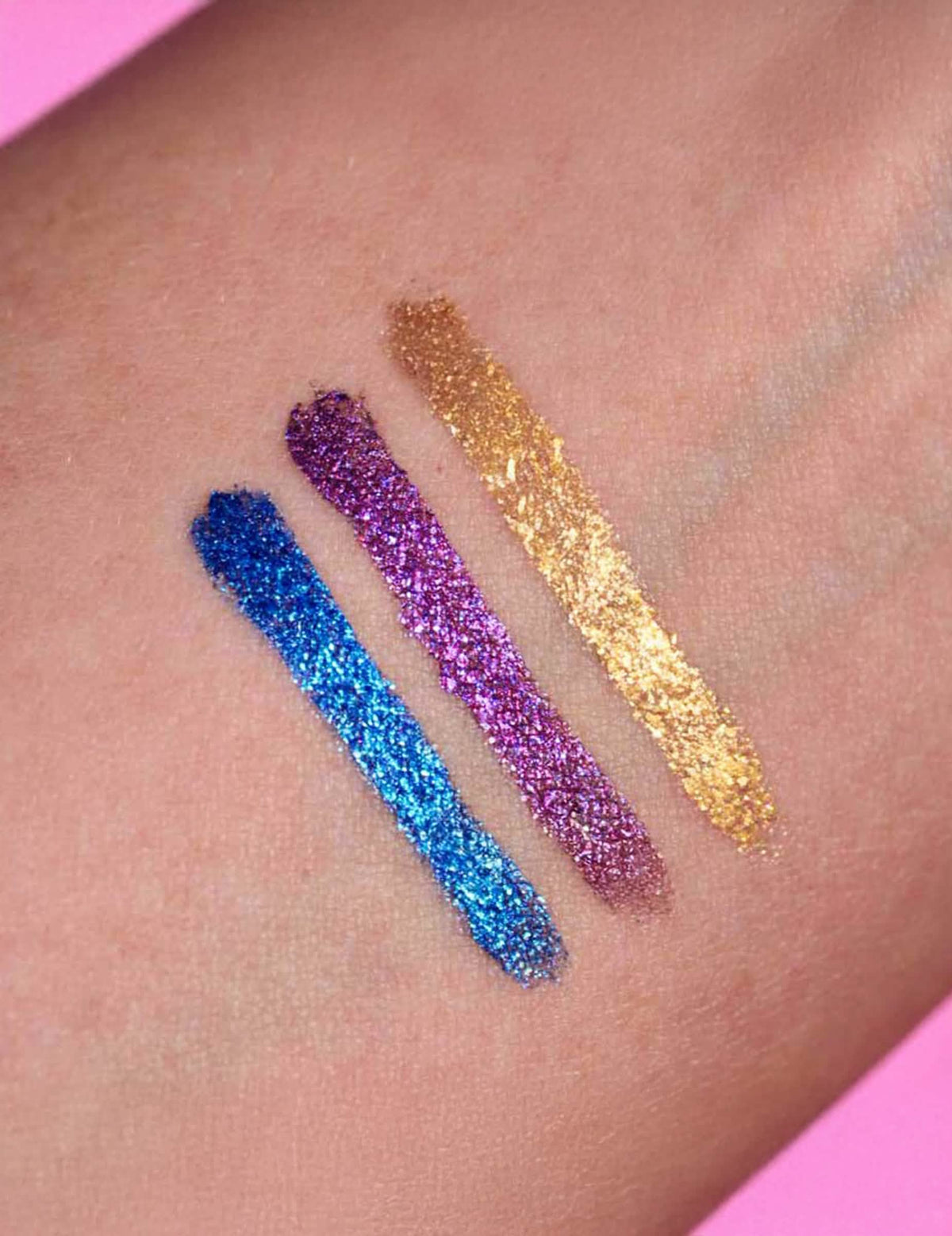 Eyeliner con purpurina oro metálico Si si la paillette™