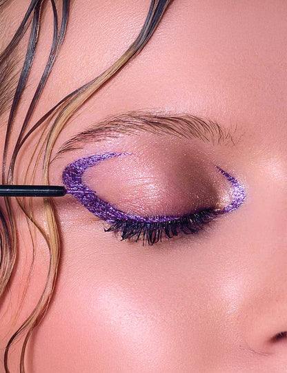 Eyeliner con purpurina violeta Si si la paillette™