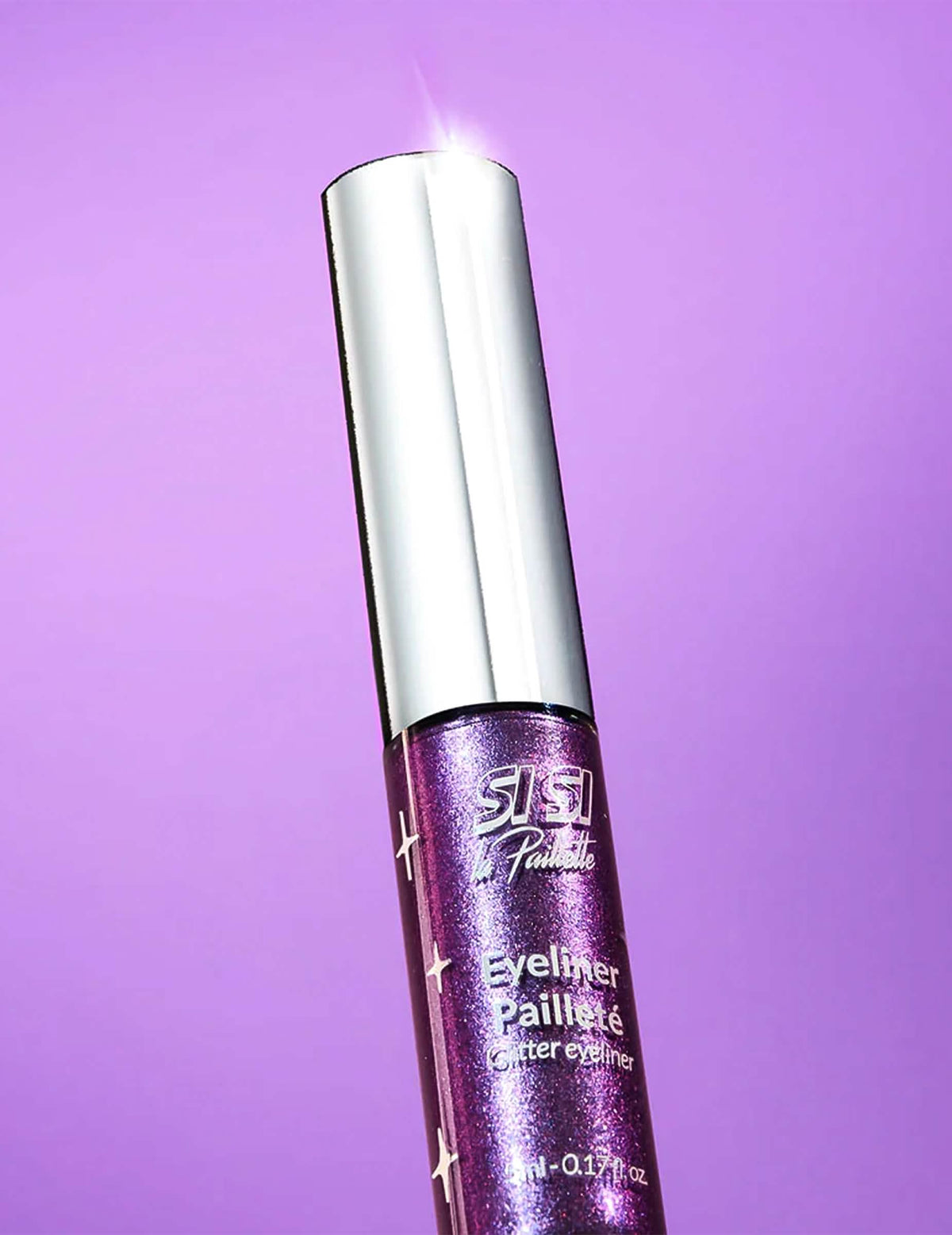 Eyeliner con purpurina violeta Si si la paillette™
