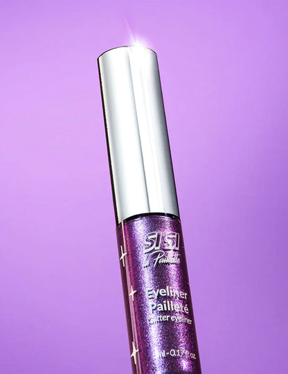 Eyeliner con purpurina violeta Si si la paillette™