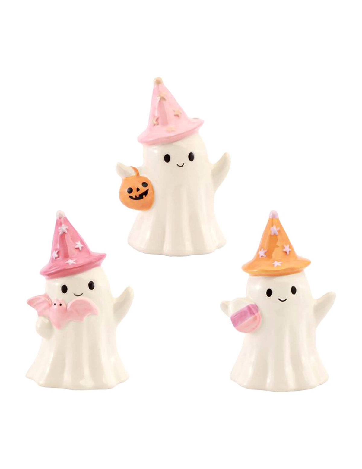 Fantasma de cerámica con sombrero estrellado 15 cm
