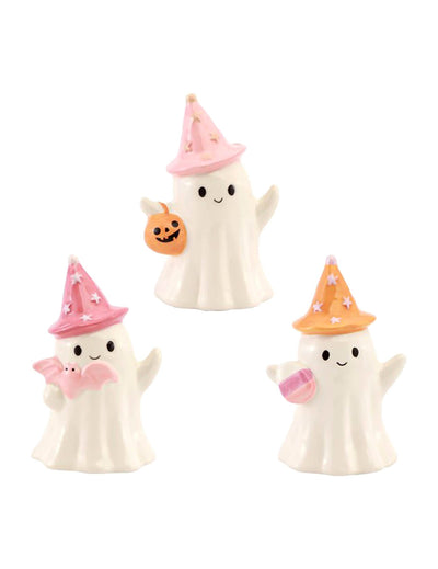 Fantasma de cerámica con sombrero estrellado 15 cm