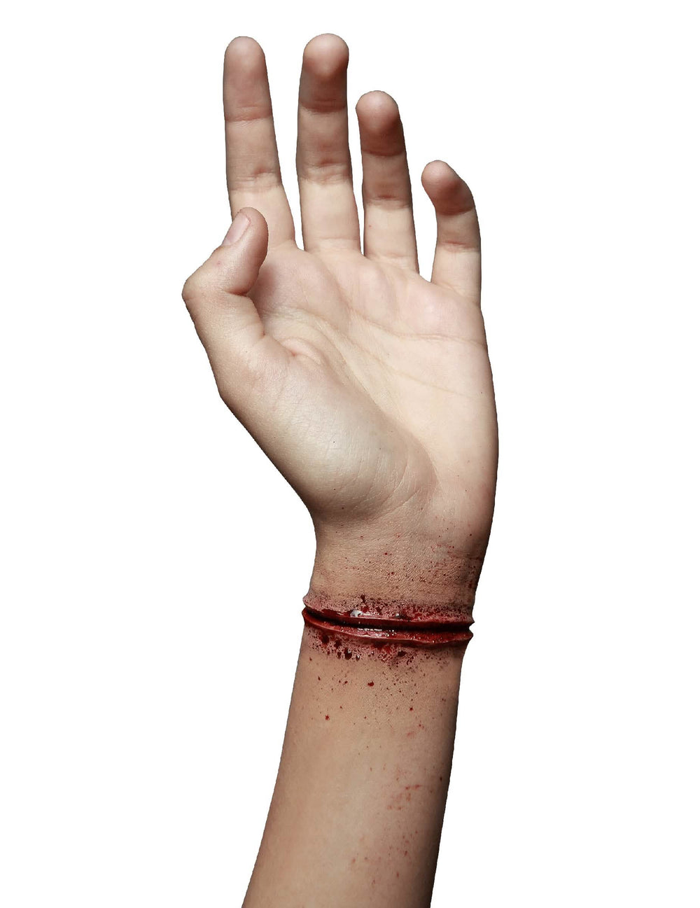 Falsa herida de muñeca cortada para adulto halloween ensangrentada realista