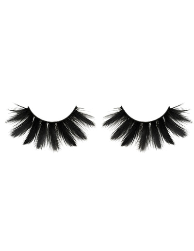 Pestañas postizas de plumas negras adulto