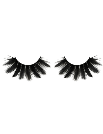 Pestañas postizas de plumas negras adulto