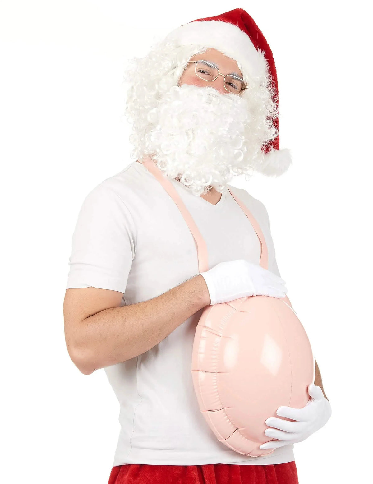 Barriga inflable mujer embarazada Papá Noel chepa
