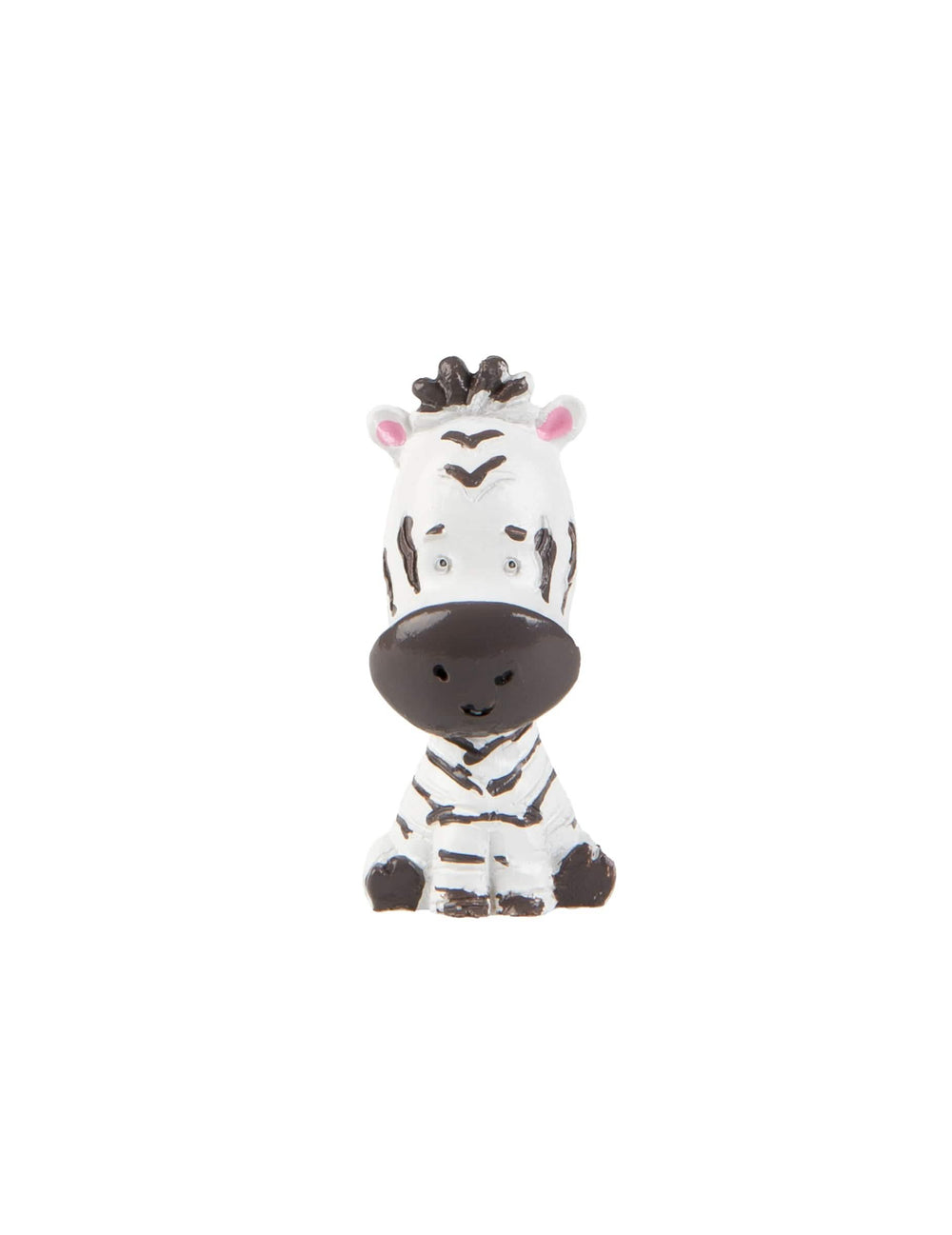 Figurine en résine zèbre décoratif safari blanc et noir