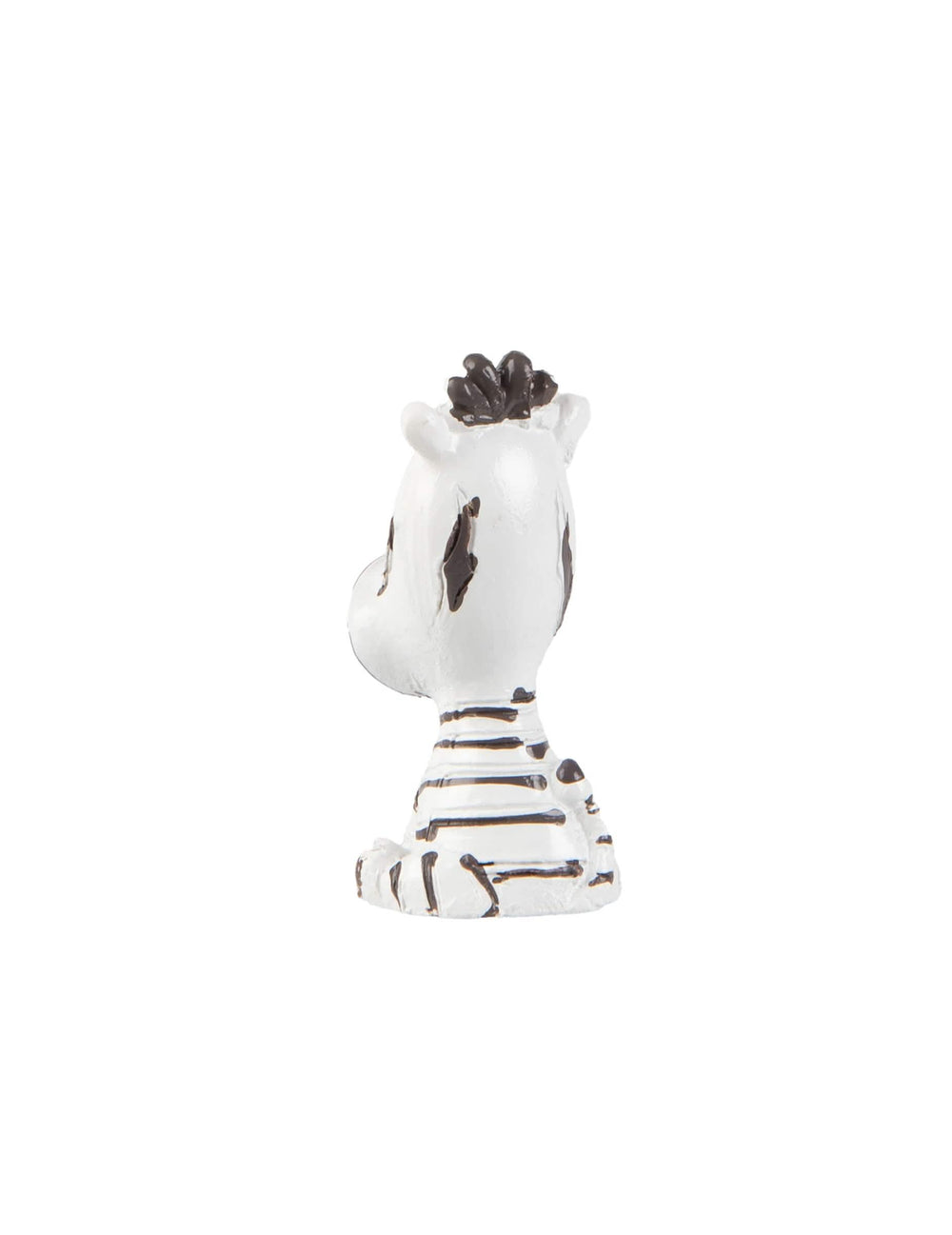 Vue de dos de la figurine en résine zèbre décoratif safari