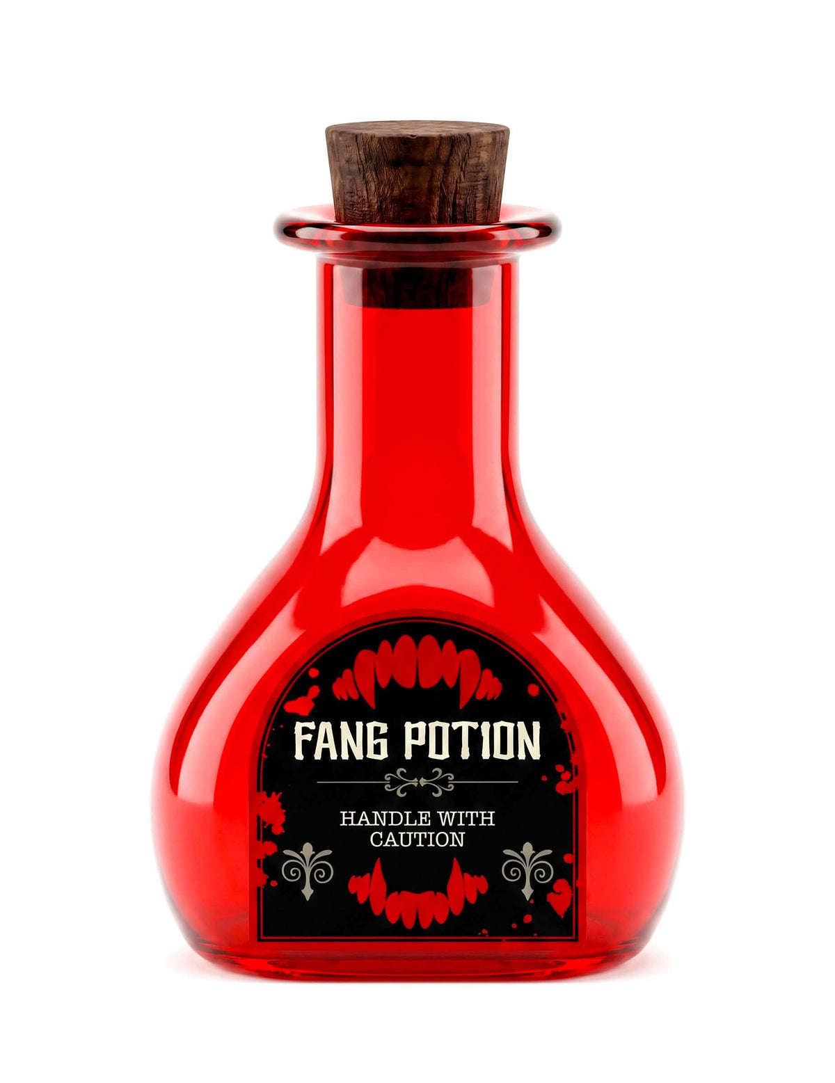 Frasco de vidrio rojo poción de vampiro 10,8 cm