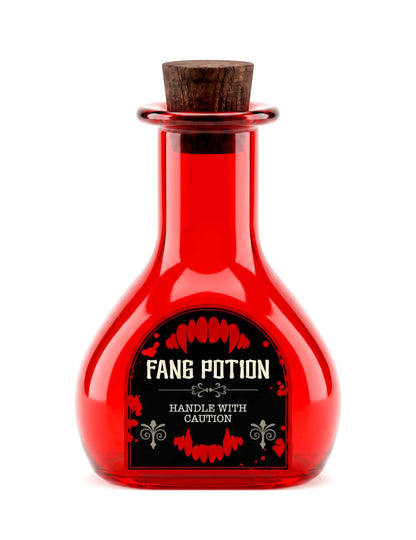 Frasco de vidrio rojo poción de vampiro 10,8 cm