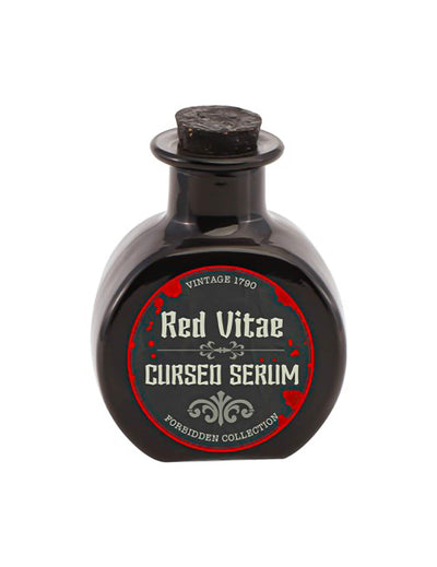 Frasco redondo de vidrio negro elixir maldito 9,5 cm