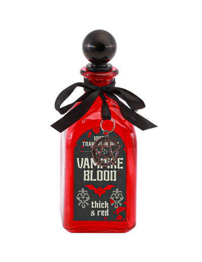 Frasco cuadrado de vidrio rojo Vampire Blood 17 cm