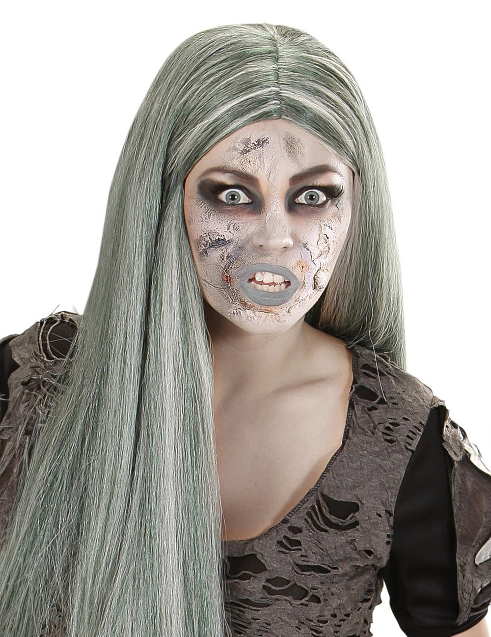 Maquillage peau de zombie pour adulte Halloween effet craquelé réaliste