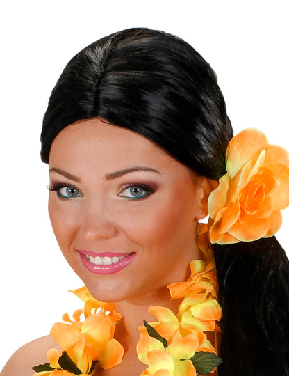 Flor amarilla con goma para el pelo