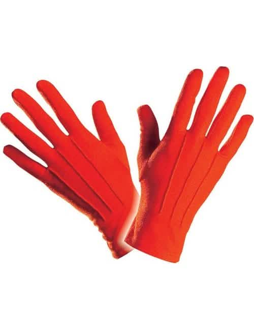 guantes cortos para adulto rojos