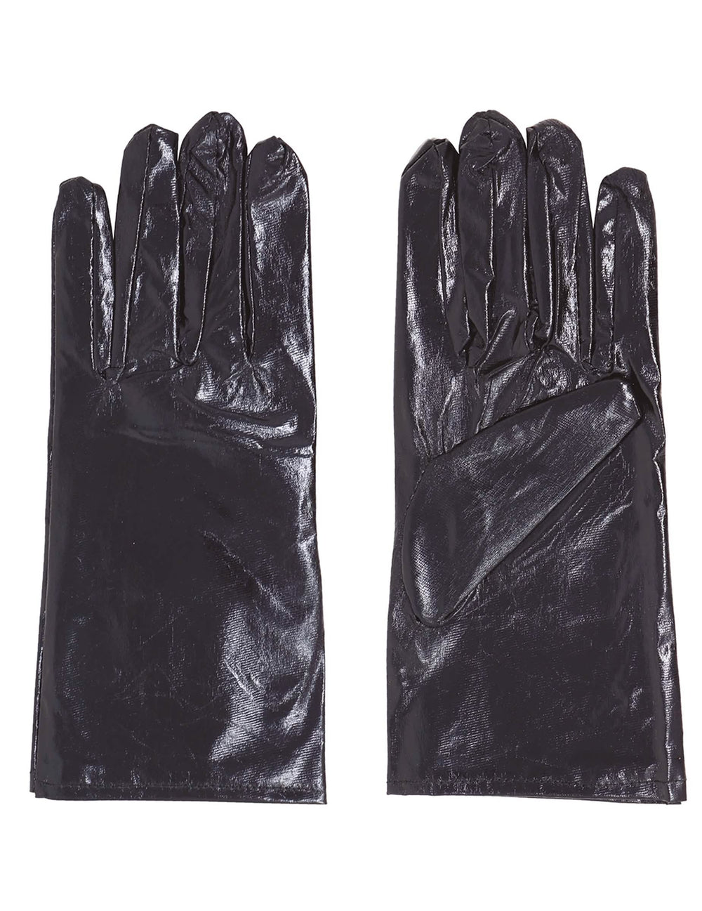 Vista frontal y trasera de los guantes efecto piel para mujer