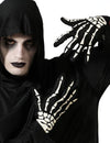 Gants larges squelette pour adulte noir et blanc