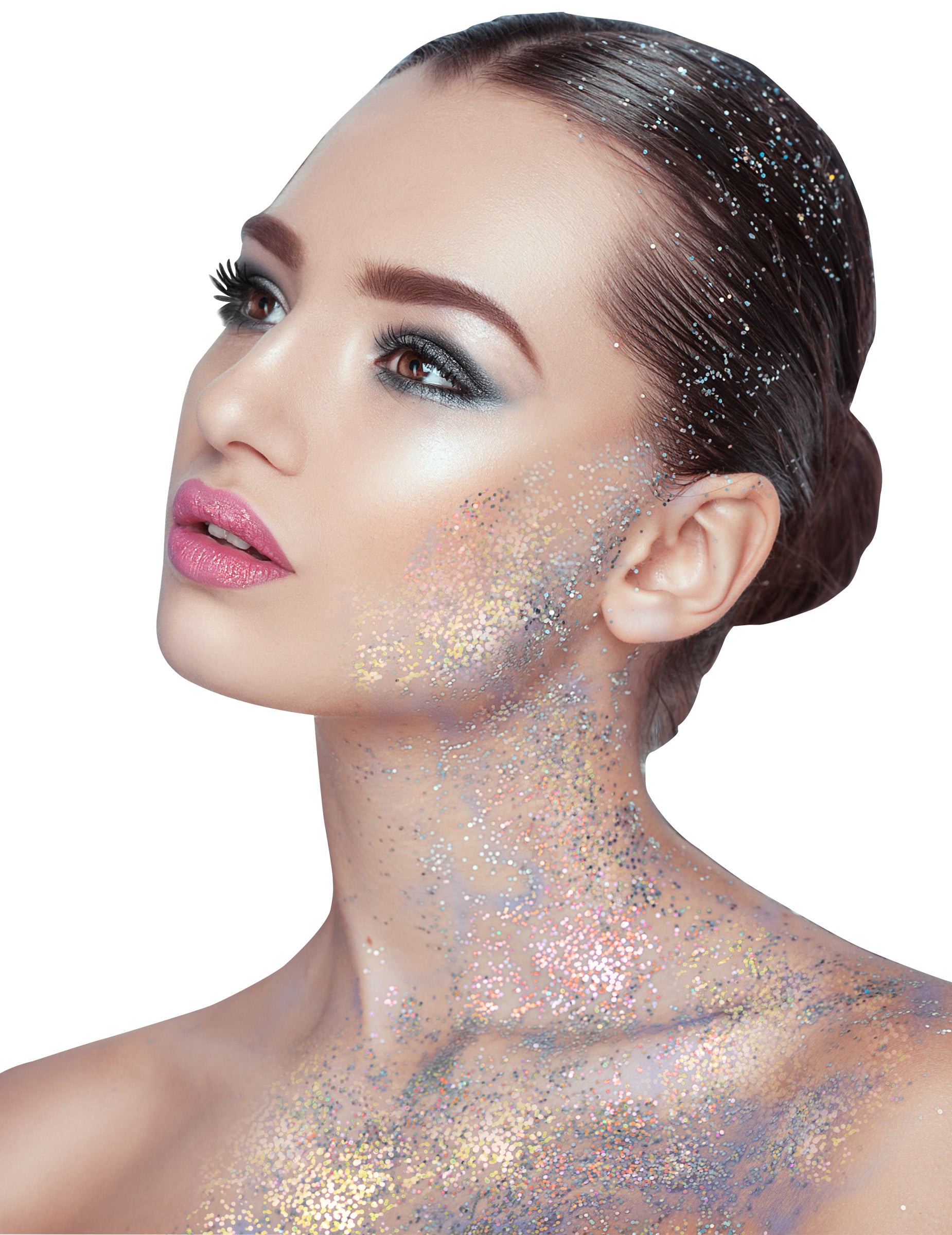 Gel à paillettes multicolores pour femme multicolore