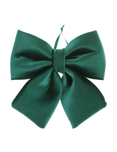 Gran lazo de terciopelo verde abeto 26 x 30 cm