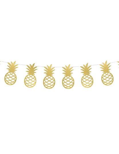 Guirnalda DIY Piña Dorada Metálica 150 cm Kit Decoración