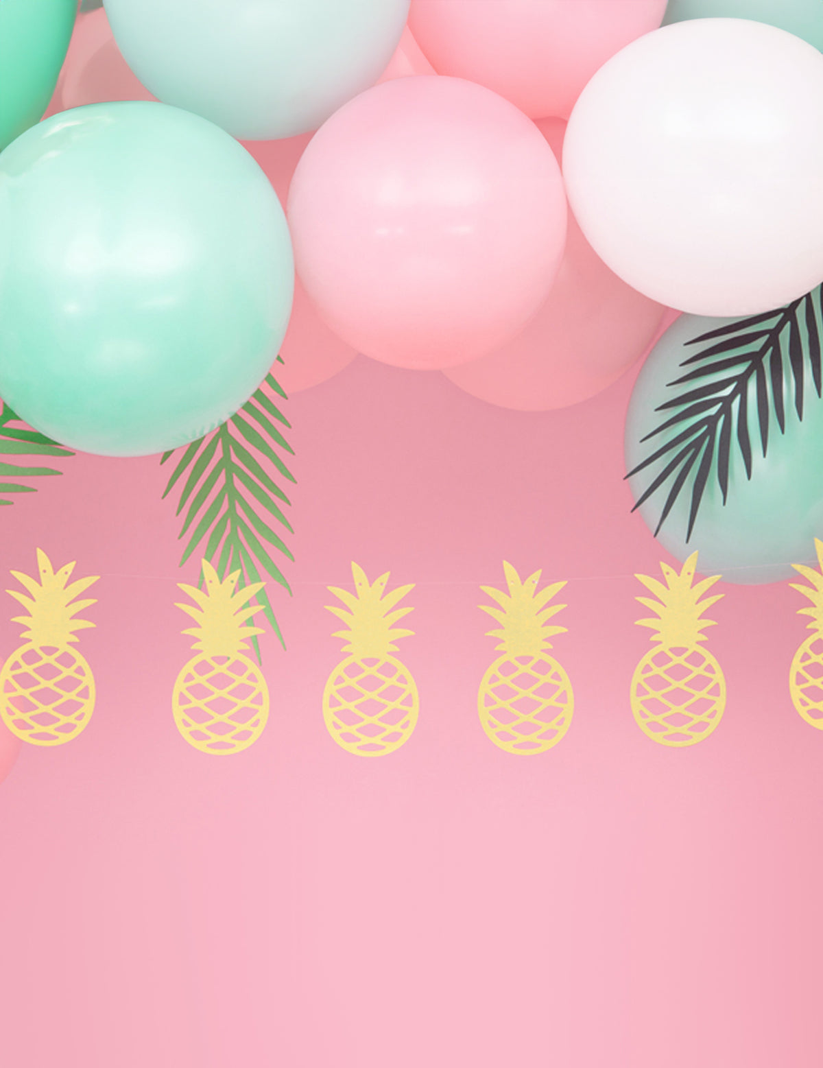 Guirnalda DIY Piña Dorada Metálica 150 cm Kit Decoración