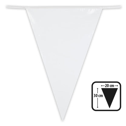 Guirnalda banderines blancos 10 m