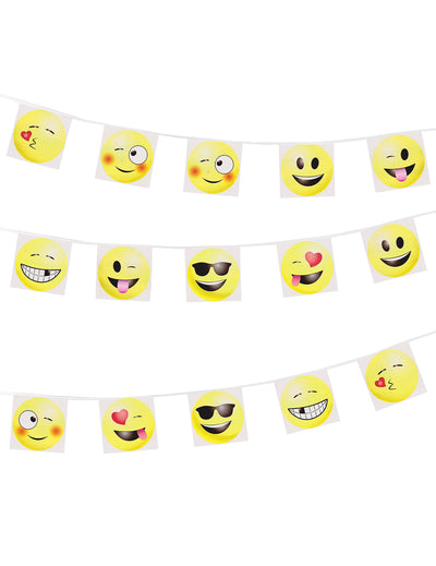 Guirlande à fanions émoticônes Imoji™ 8m