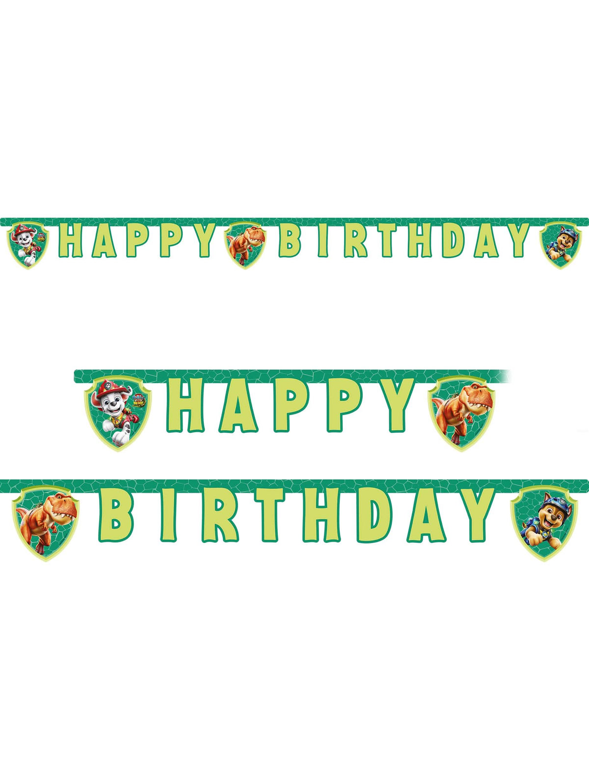 Guirnalda articulada "Happy Birthday" Patrulla Canina™ Dino Movie 200 cm