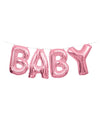 Guirlande de ballons en aluminium baby pour baby shower rose
