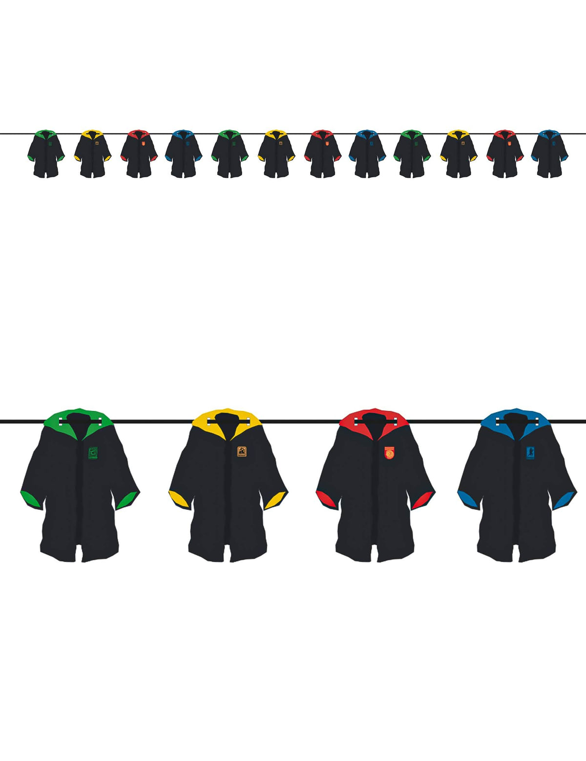 Guirnalda Escudos de las Casas Harry Potter™ 3,6 m