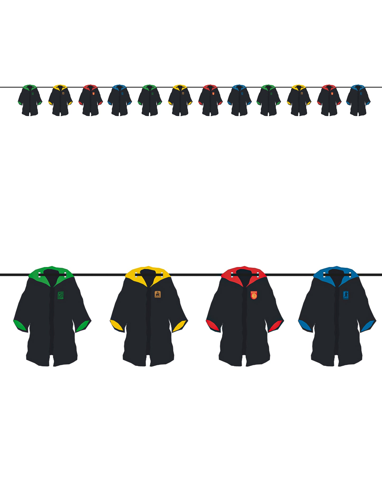 Guirnalda Escudos de las Casas Harry Potter™ 3,6 m