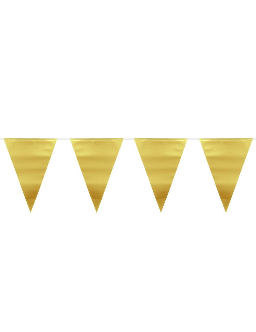 Guirnalda de banderines dorado metálico para decoración de fiesta dorado metálico
