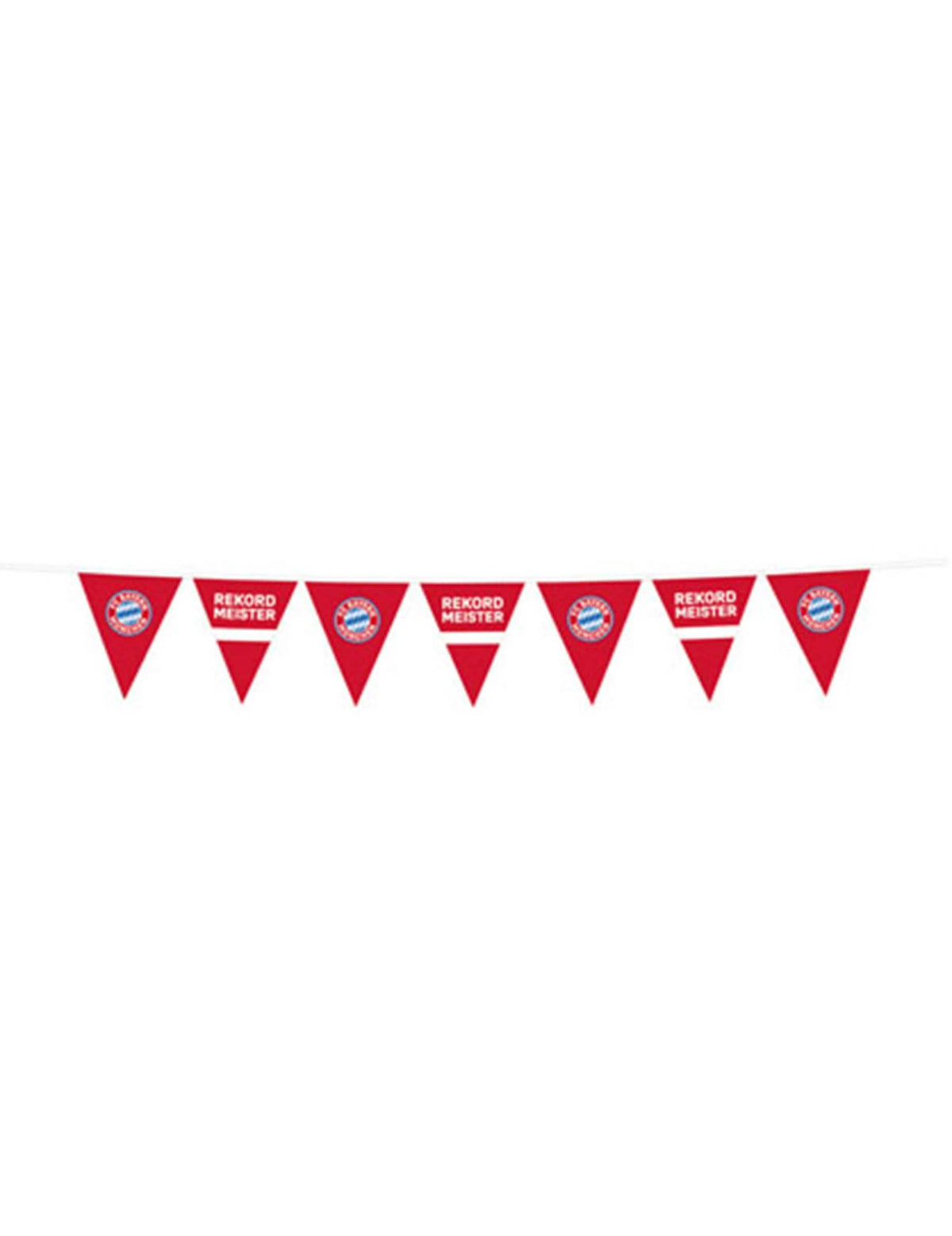 Guirlande fanions en plastique FC Bayern Munich pour supporters rouge et blanc