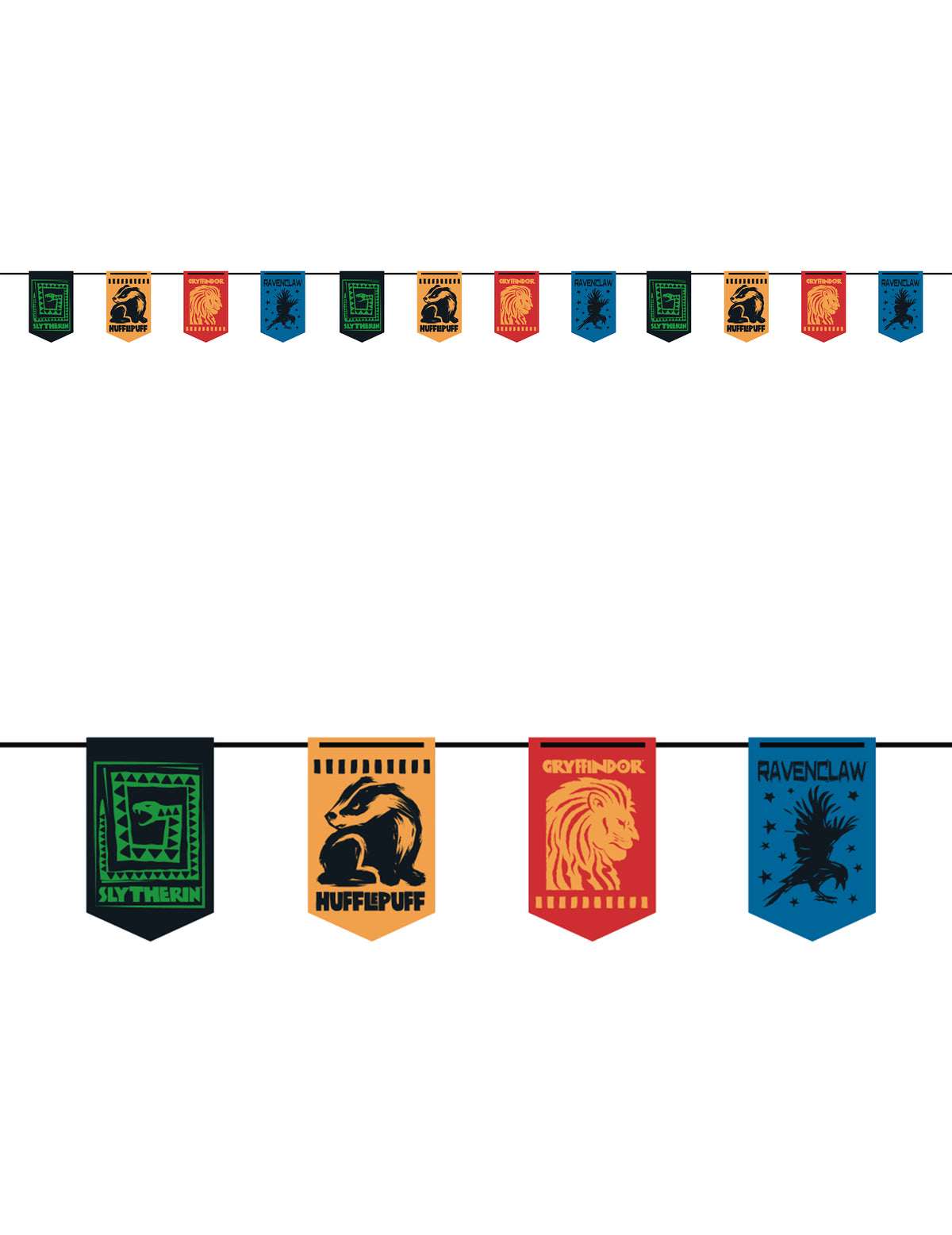 Guirnalda de Banderines Casas de Harry Potter™ 3,6 m