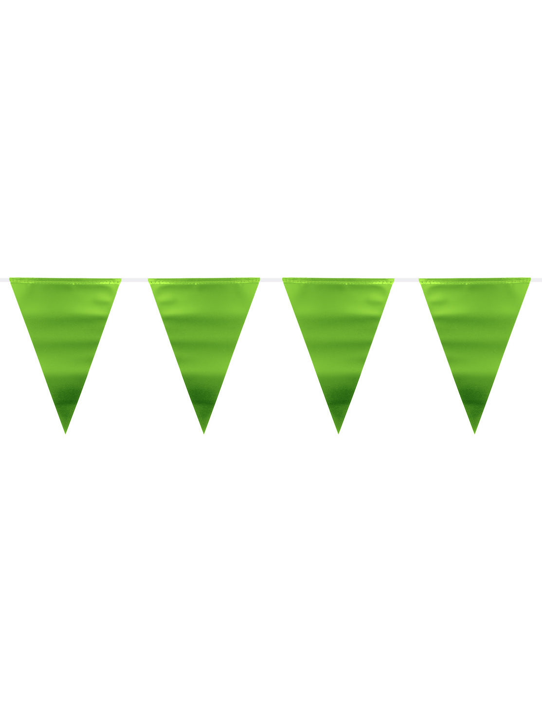 Guirlande fanions vert métallique pour fête vert brillant
