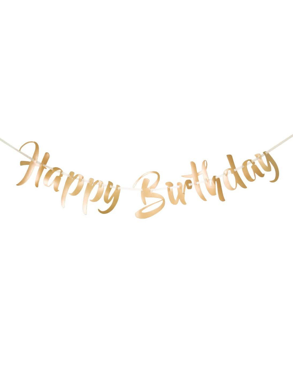 Guirlande Happy Birthday pour fête dorée
