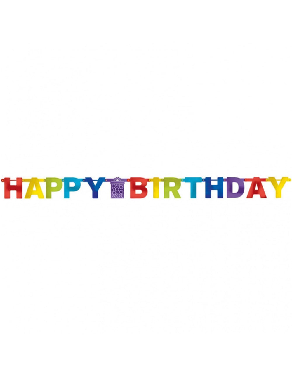Vista general de la guirnalda Happy Birthday