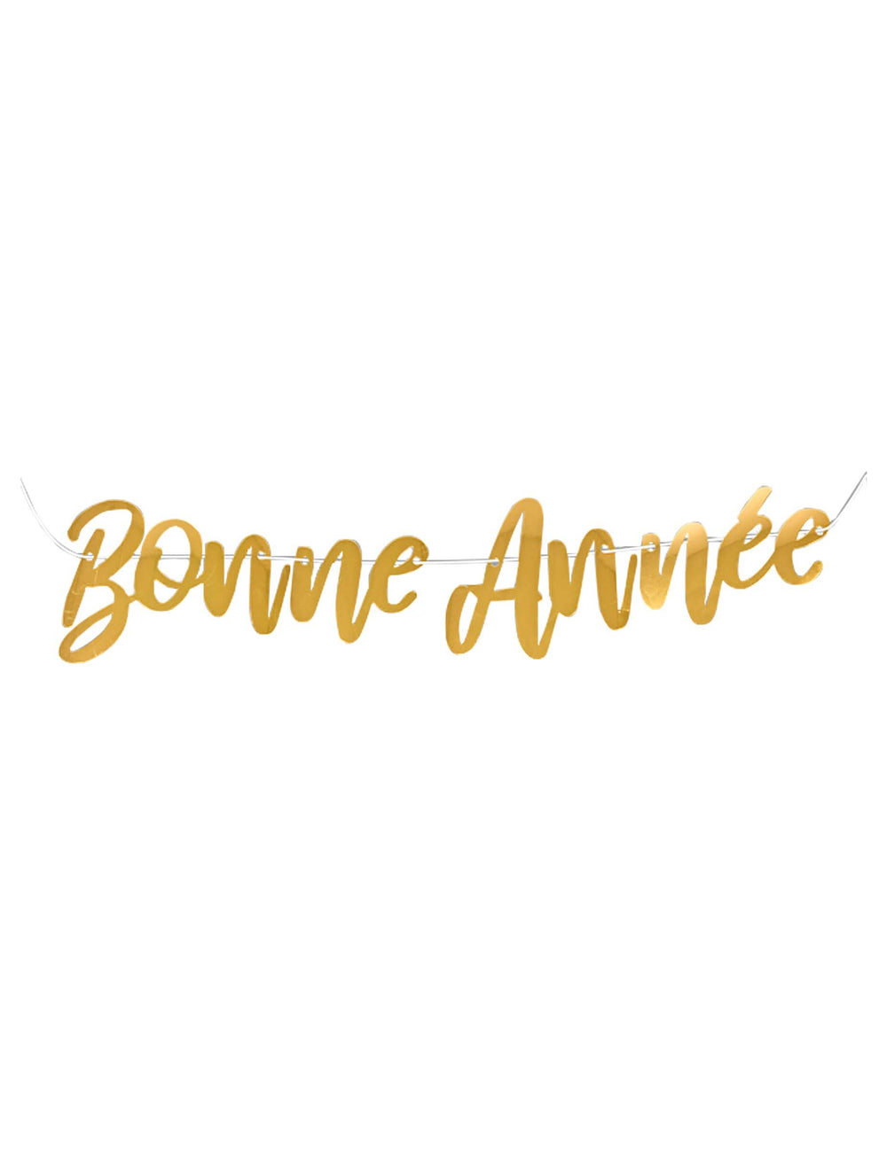 Guirlande Bonne Année pour décoration de fête dorée