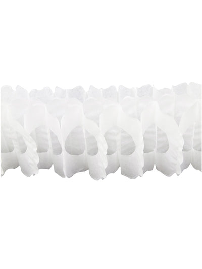 Guirlande papier zinnia blanche