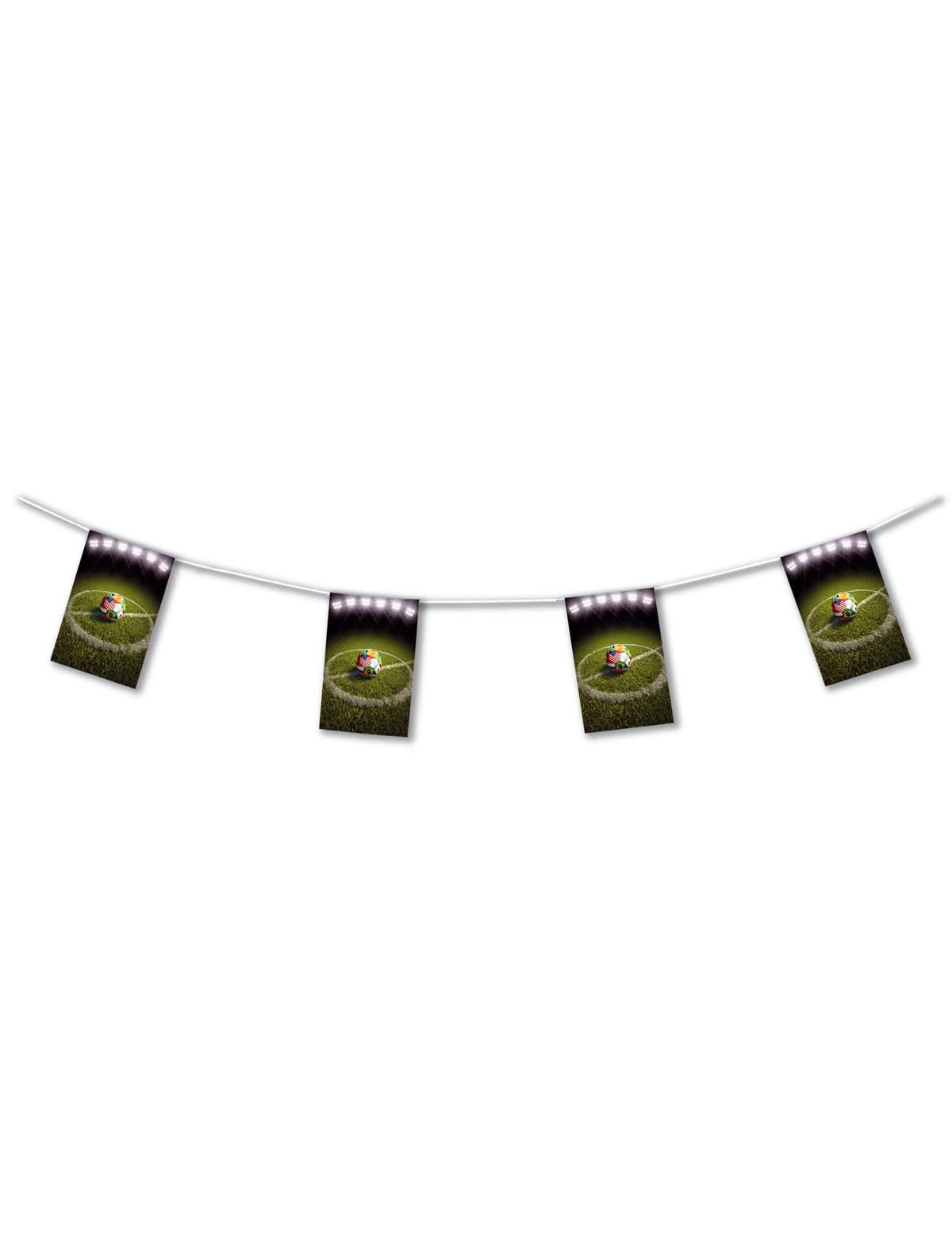 Guirlande Terrain de Football pour fête papier ignifugé vert